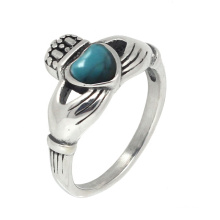 Yudan Jewelry Factory Custom Stainless Steel Turquoise Ring Men